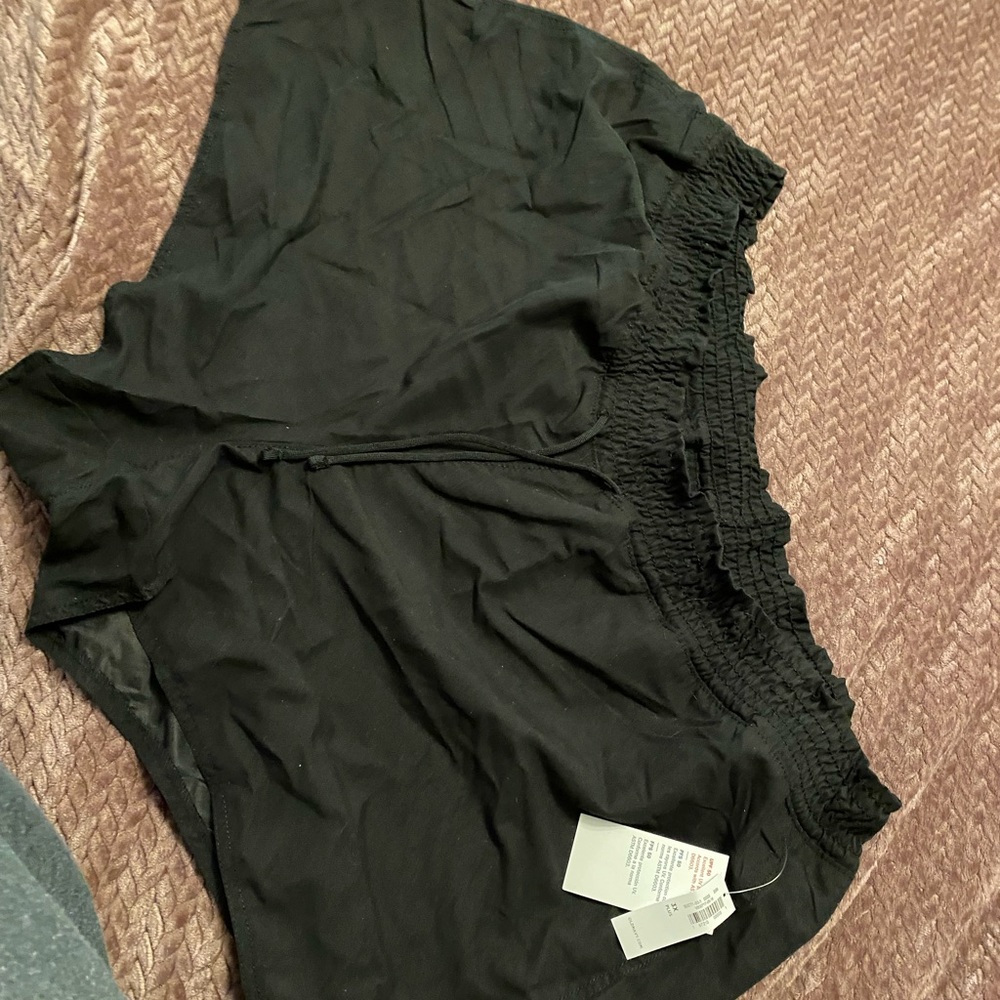 Black swim shorts